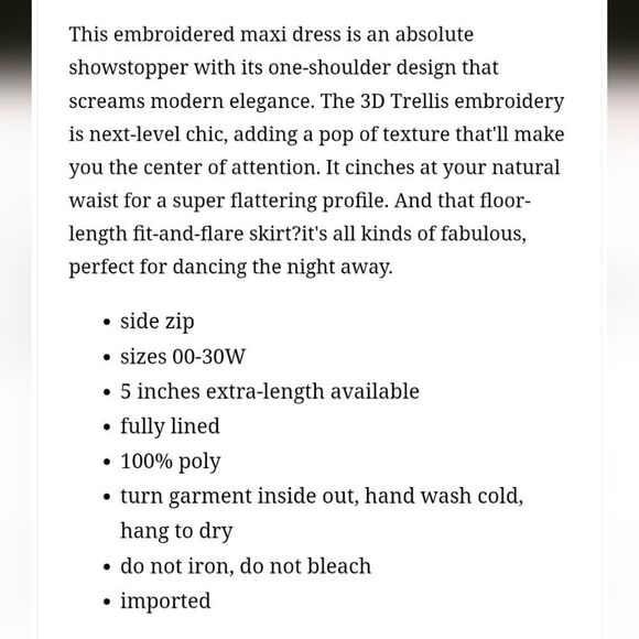 NWT Dessy Collection 3D Sequin Embroidery Dress Midnight Navy Blue Size 14 - Picture 15 of 15